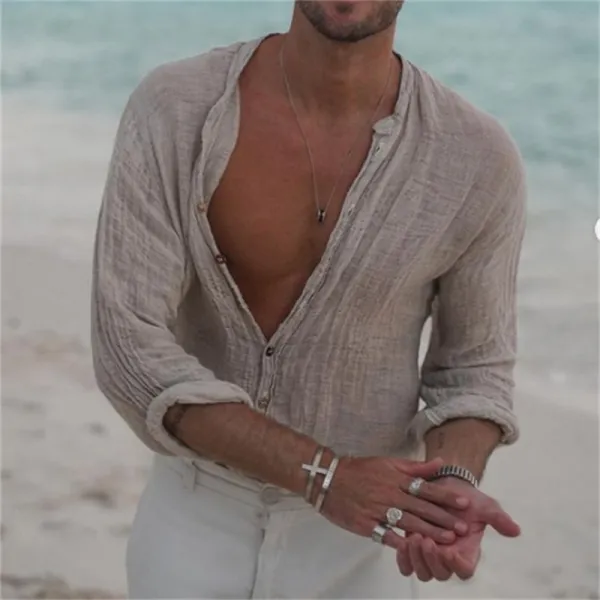 Men's Resort Linen Shirt - Honeylop.chimpone.com 