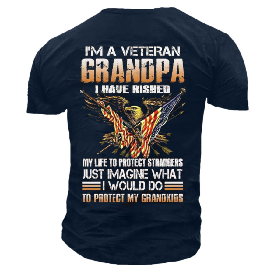 I Am Veteran Grandpa Men's Short Sleeve T-Shirt