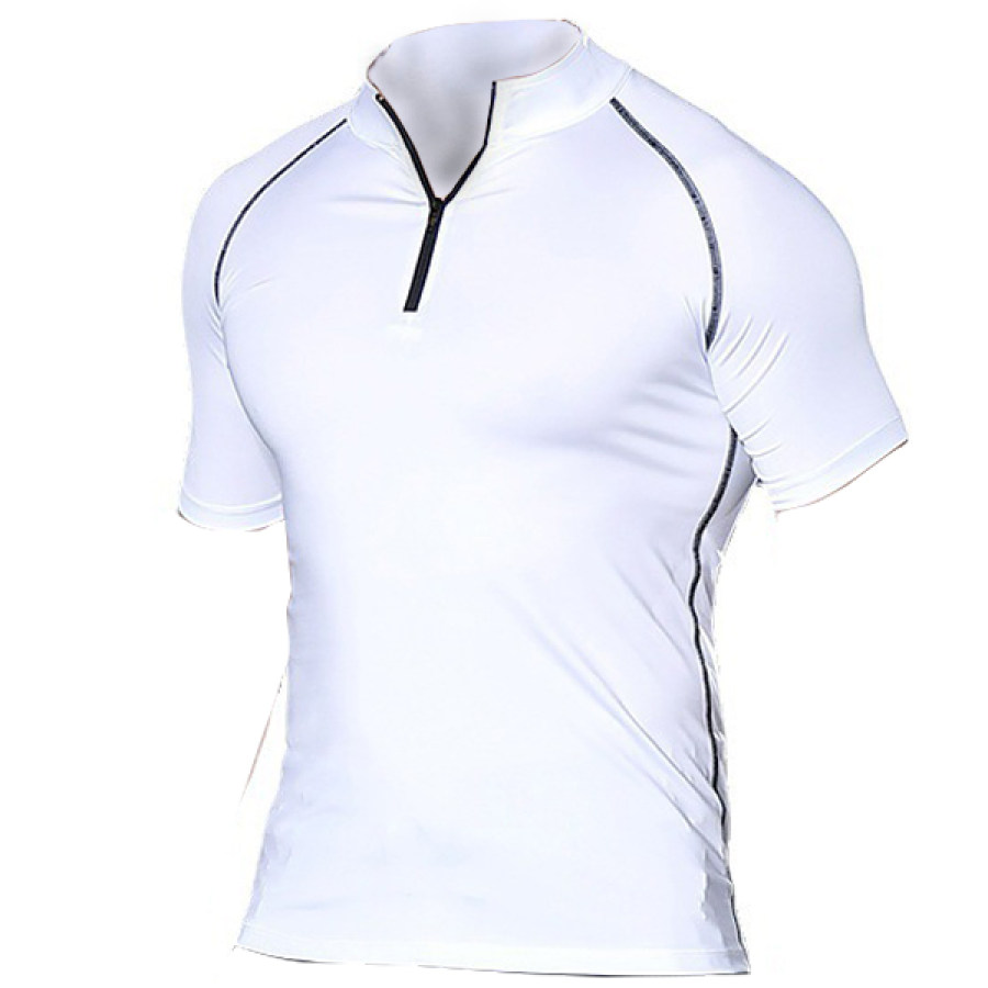 

Men's Outdoor Sports Half Open Zipper Quick-drying T-shirt