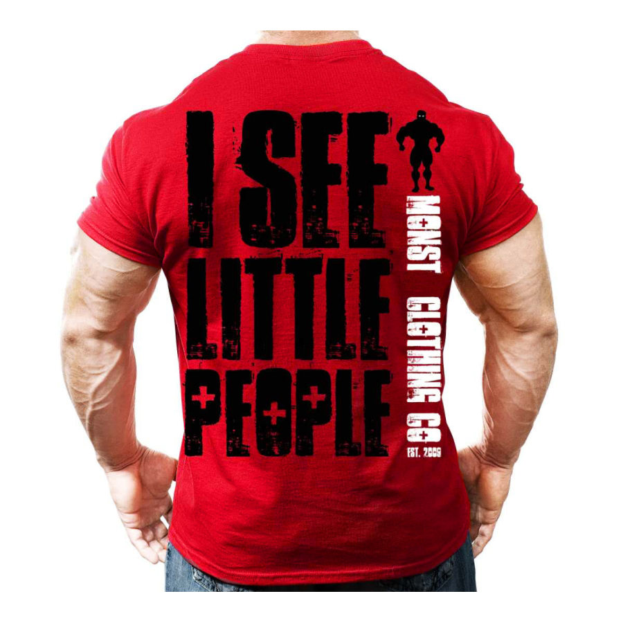 

I See Little People Men's Alphabet Print T-shirt