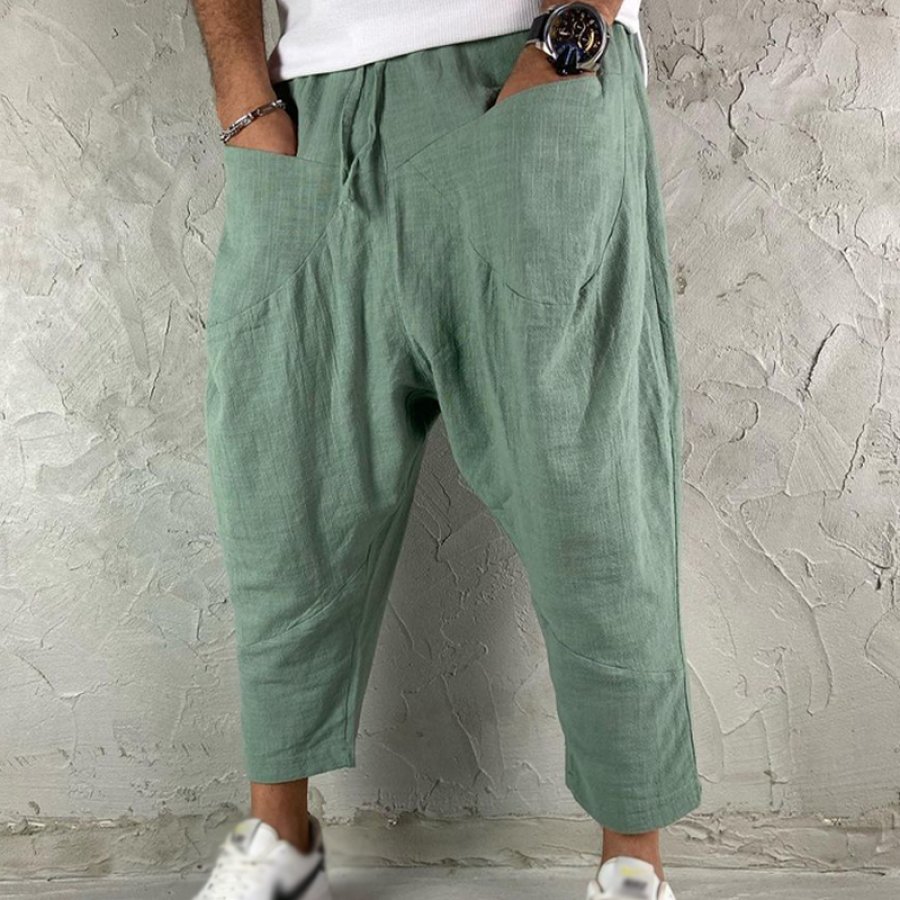 

Harem Linen Cropped Pants