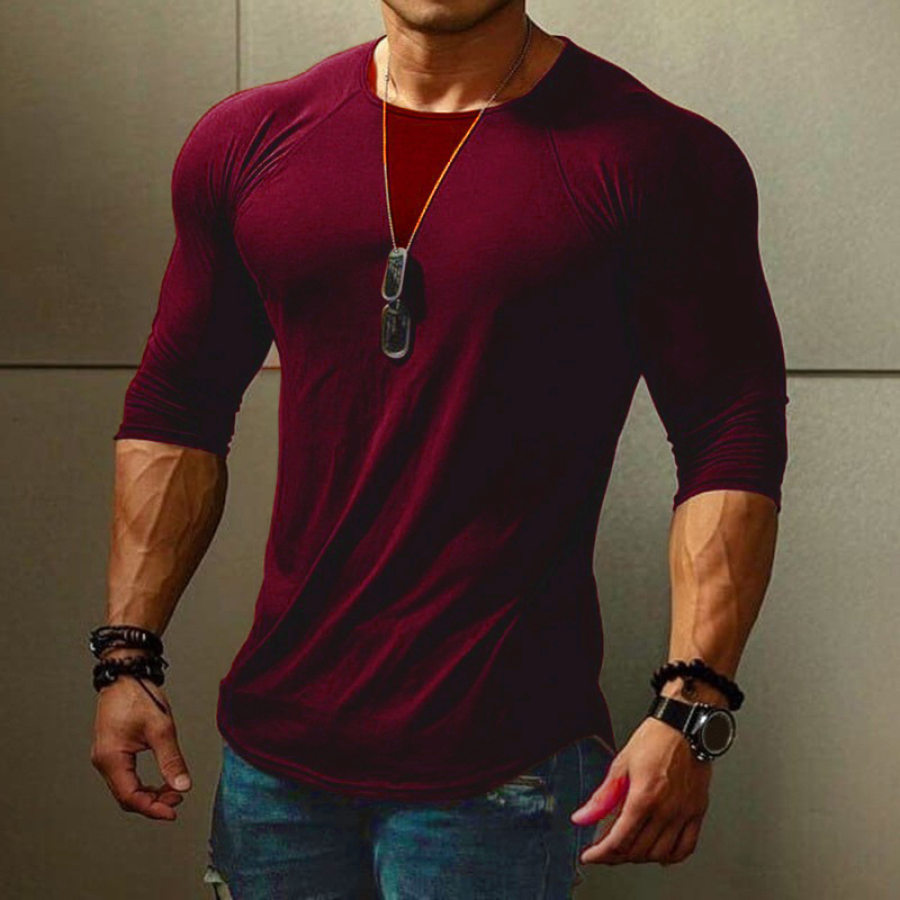 

Slim Simple Casual Plain Men's T-Shirt