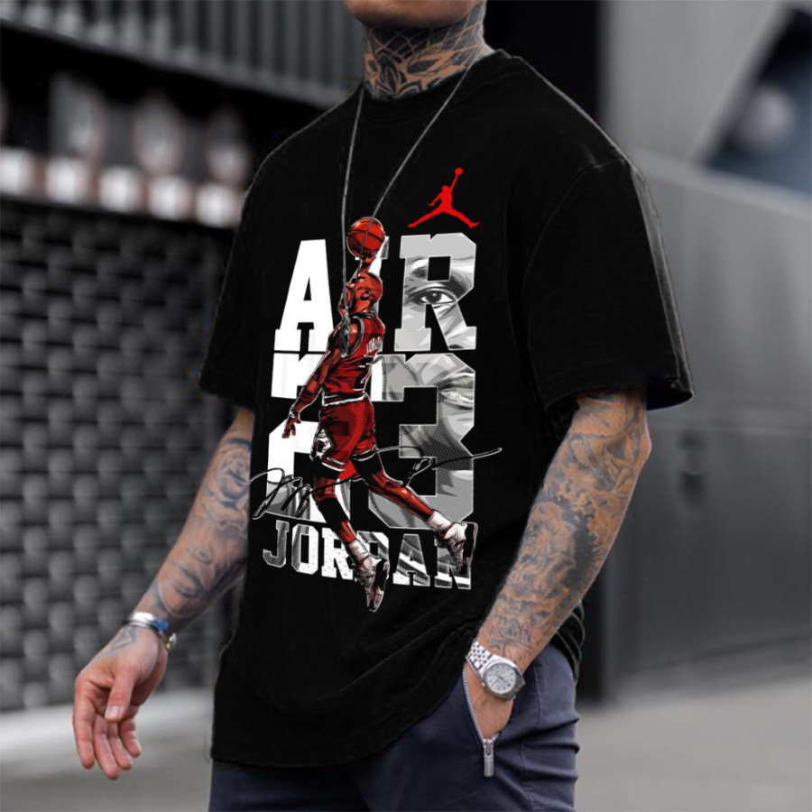 

Men's Jordan NBA Print Casual Cotton T-shirt