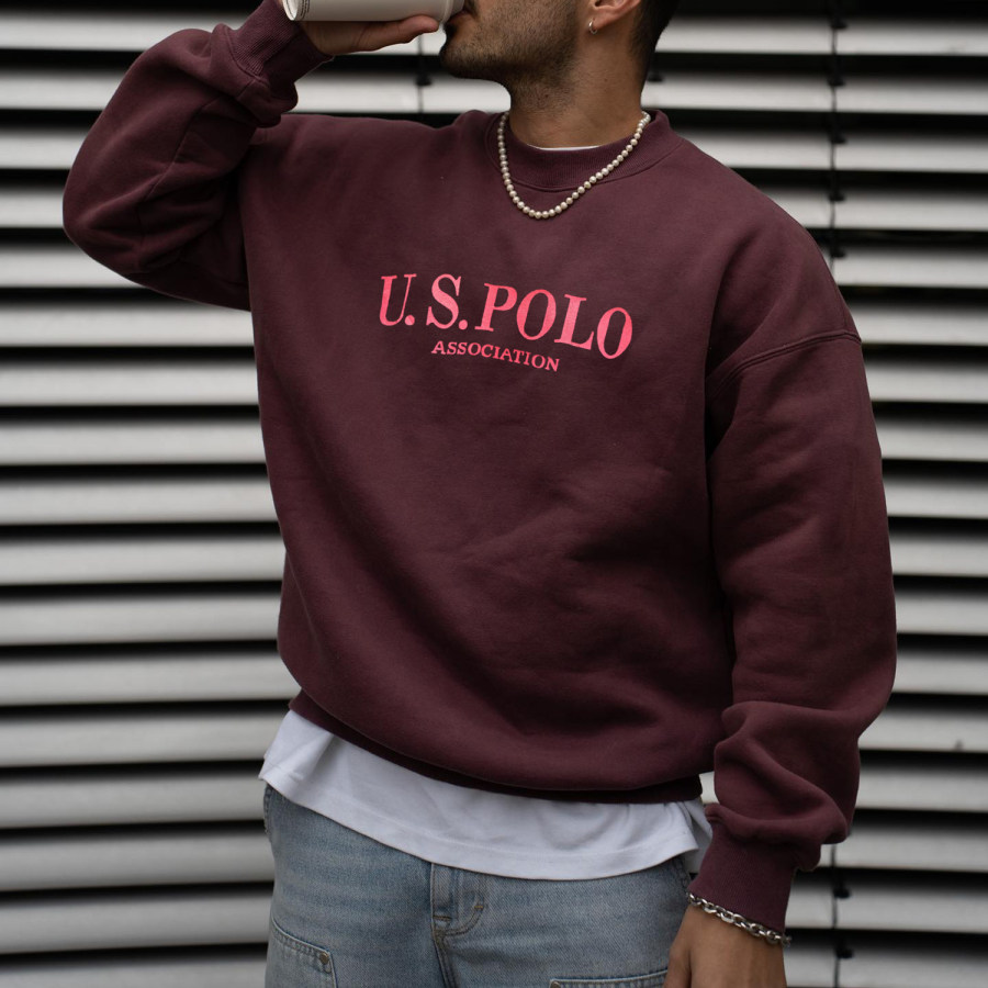 

Oversized US Polo Sweatshirt Unisex Vintage Sweatshirt