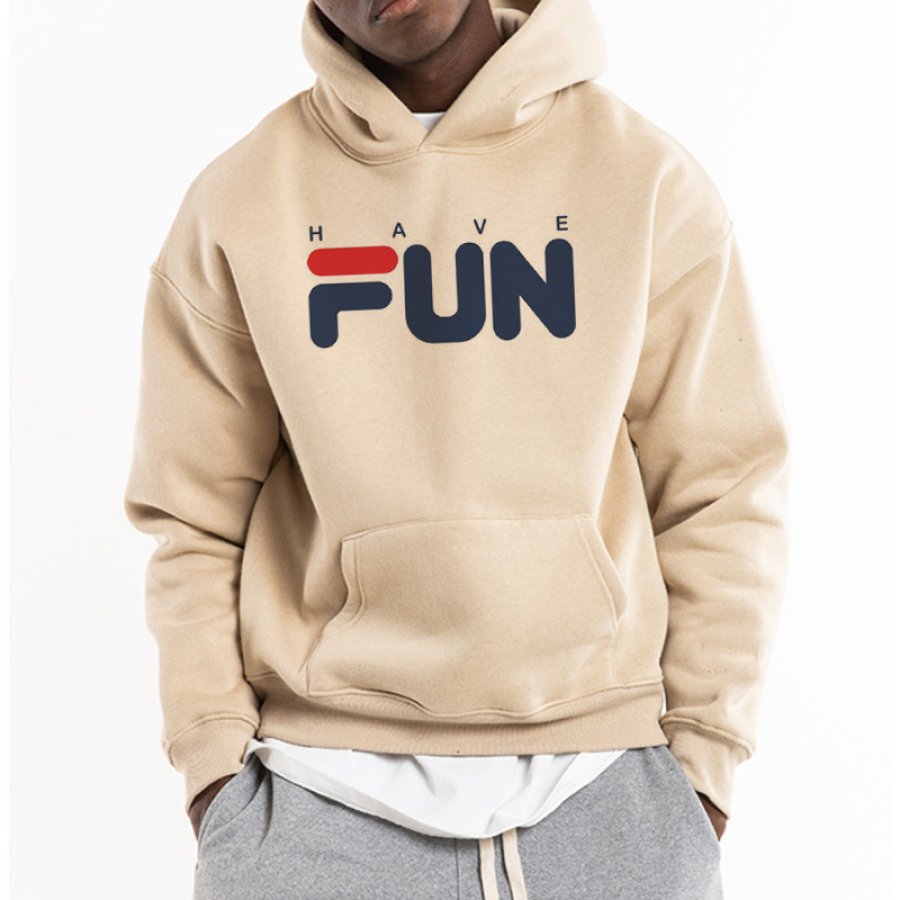 

Men's Vintage Fun Print Loose Oversize Streetwear Hoodie