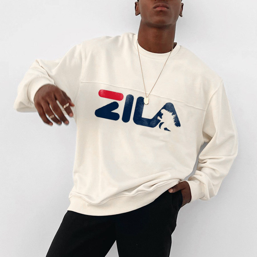 

Men's Oversized Sweatshirt Fun Print Graphic Cozy Street Style