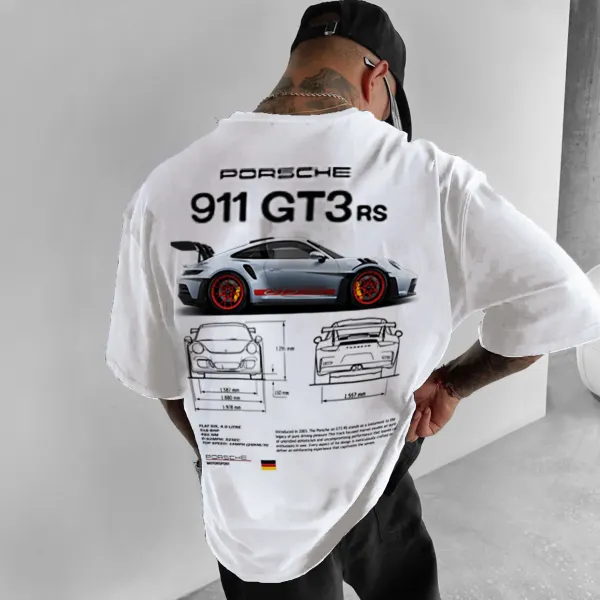 Unisex 911 GT3 RS Racing Street Wear Printed T-shirt - Blaroken.com 