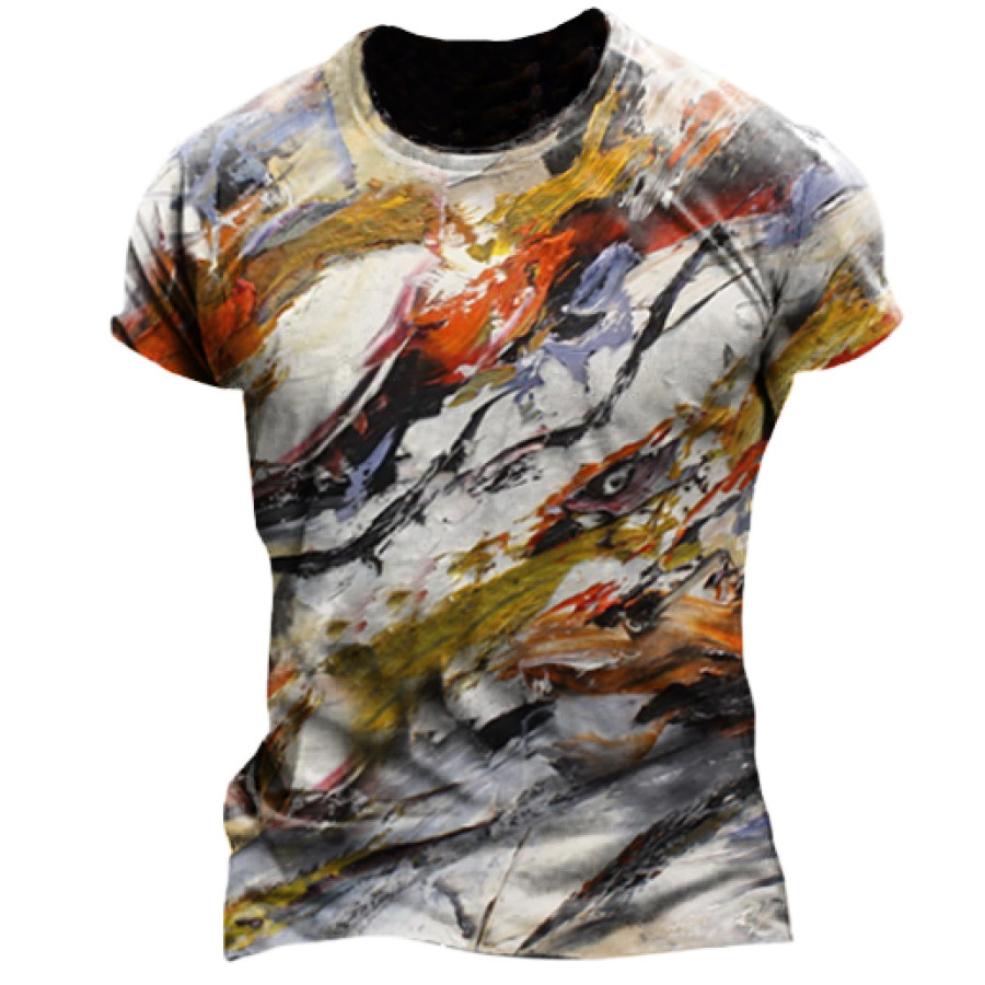 

Men's Vintage Oil Painting Style Short-sleeved T-shirt