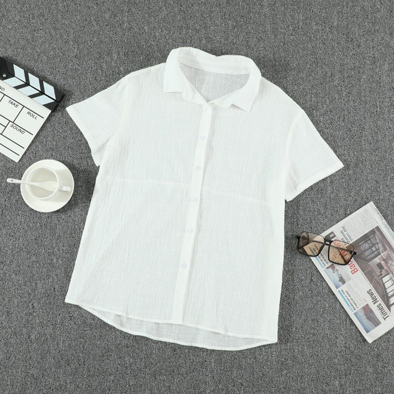 Casual Solid Color Short Sleeve Shirt