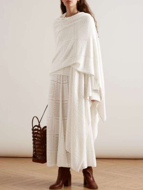 Ladies Elegant Fashion Party Party Everyday Cardigan Top Skirt Knit Suit