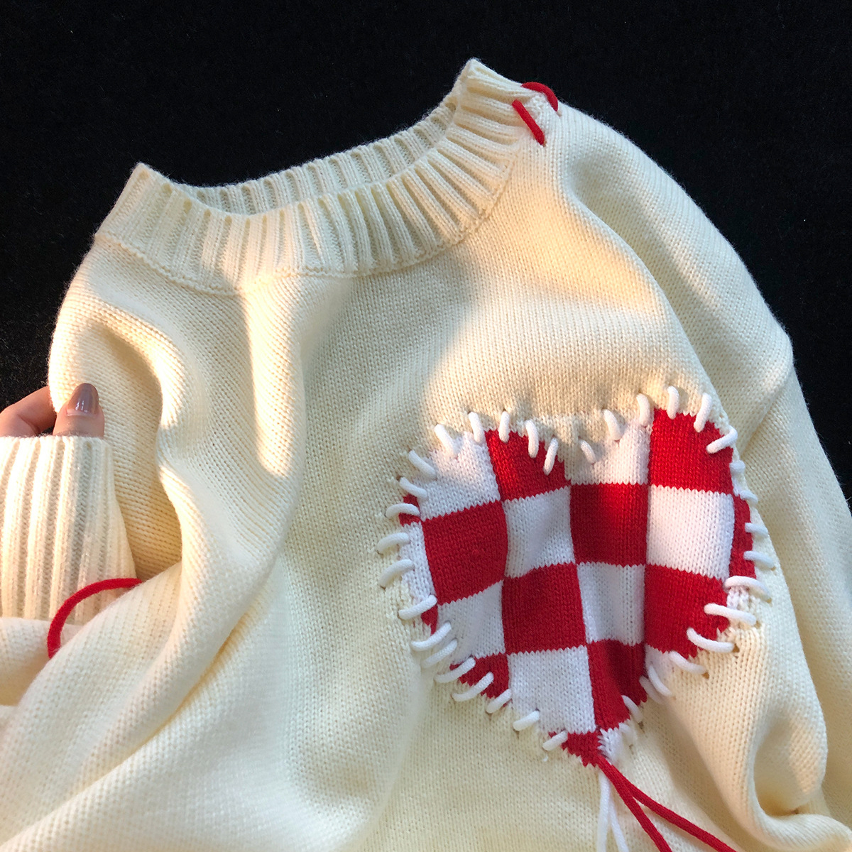 Valentine's Day American Retro Lazy Knit Sweater