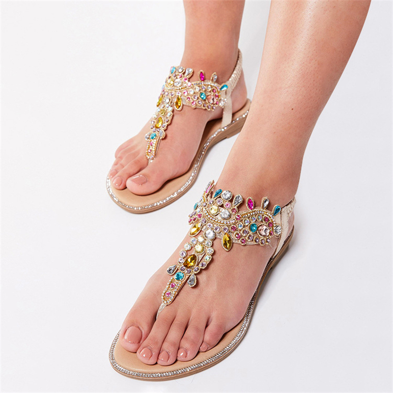 Women's Vintage Boho Brick Trim Sandals