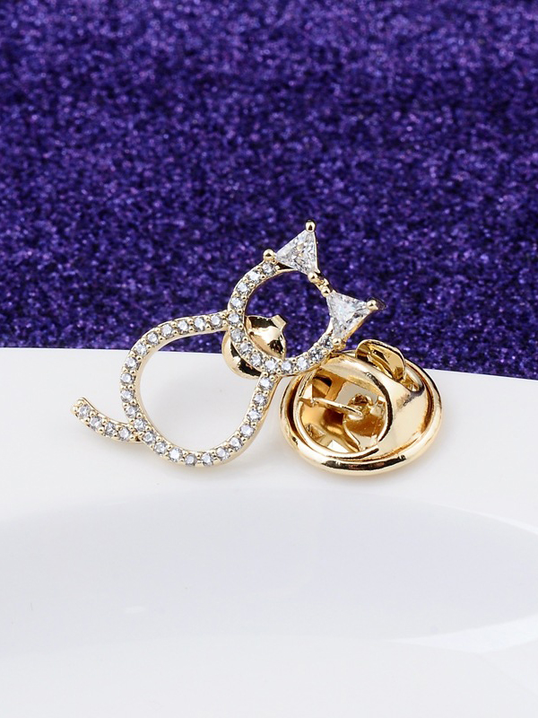 Kitten And Fish Fashion Anti glare Buckle Popular Small Pin Small Brooch