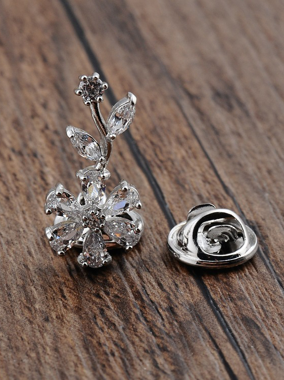 Elegant Atmosphere Fashion Temperament Brooch Brooch Female Pin Decoration Shining Zircon Simple And Versatile Jewelry