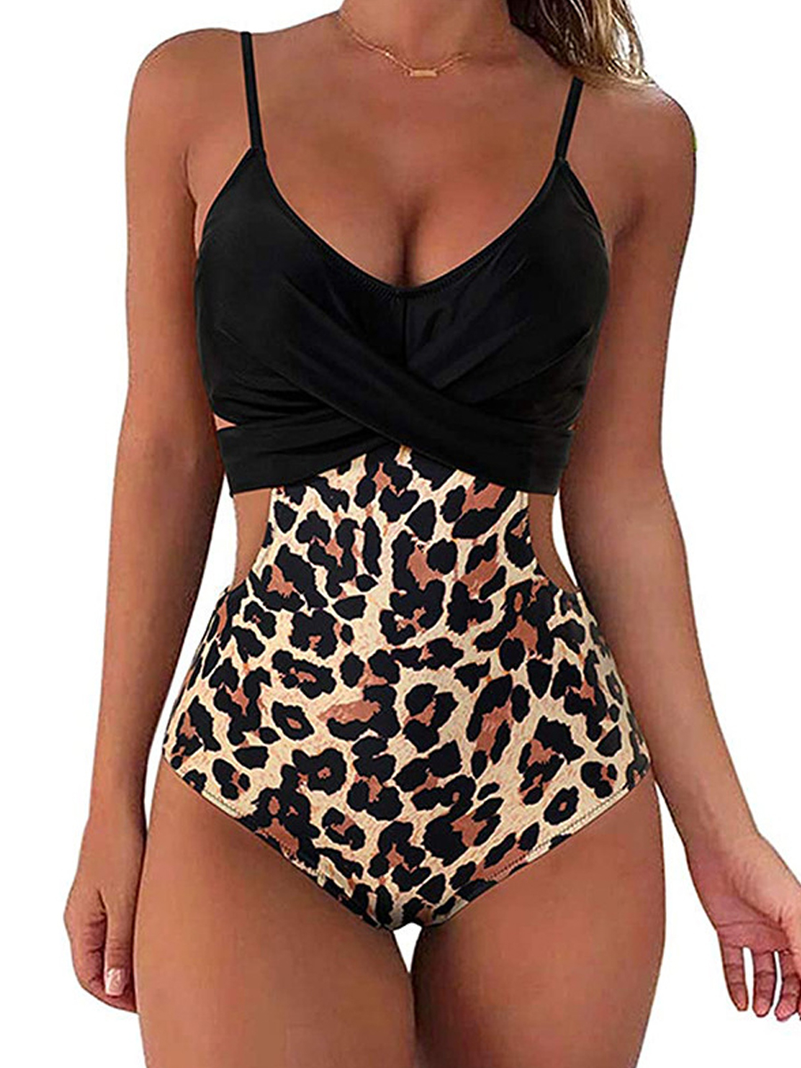 Casual Print One Piece Swimsuit