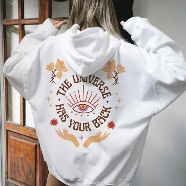 The Universe Has Your Back Print Women's Hoodie - Veveeye.com 