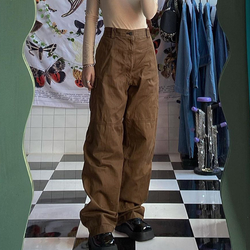 Paneled Cargo Pants Track Pants Street Wide Leg Pants
