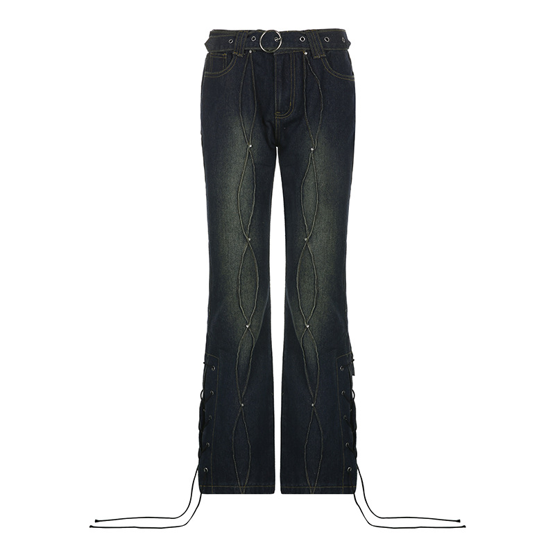 Street Loose Casual Jeans Flared Trousers
