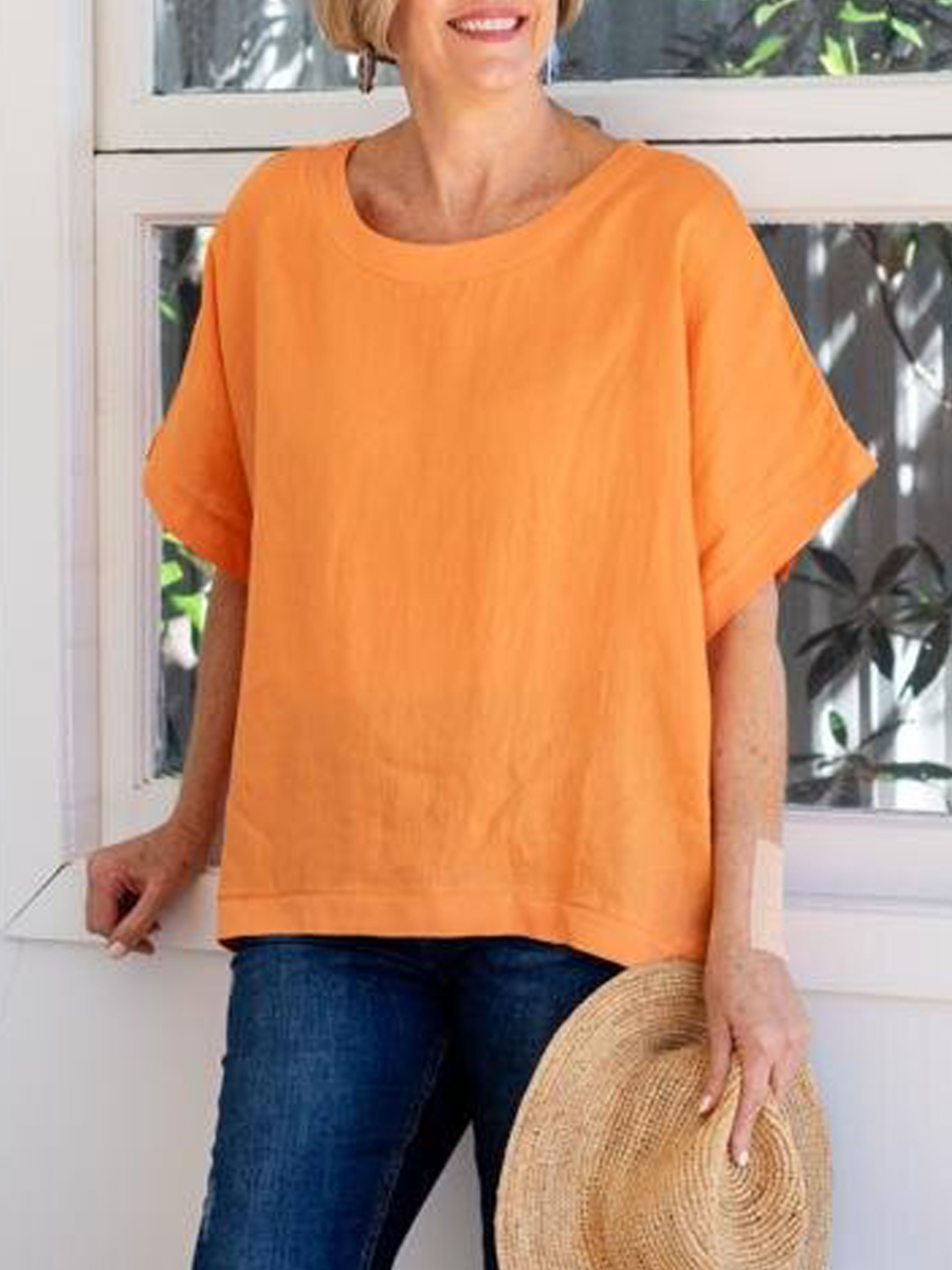 Summer Comfortable Cotton Linen Short Sleeve Shirt