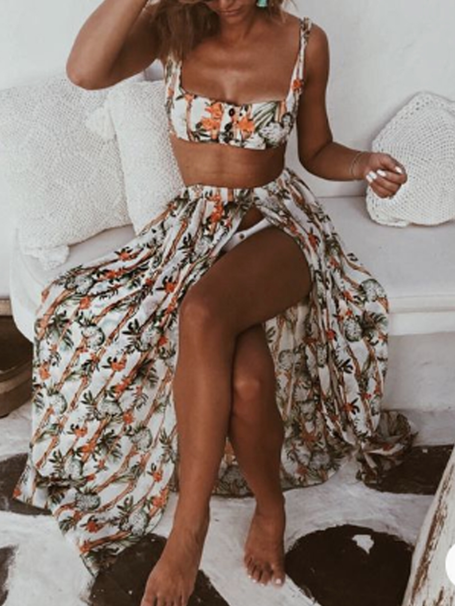 Vacation Printed Two piece