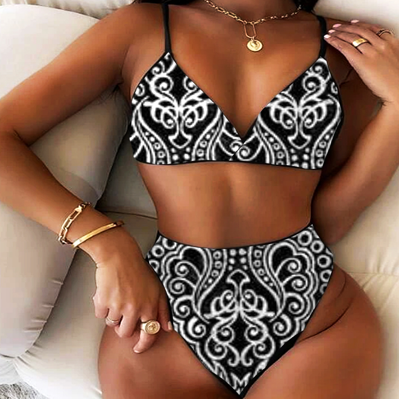 Vintage Babes Print Bikini