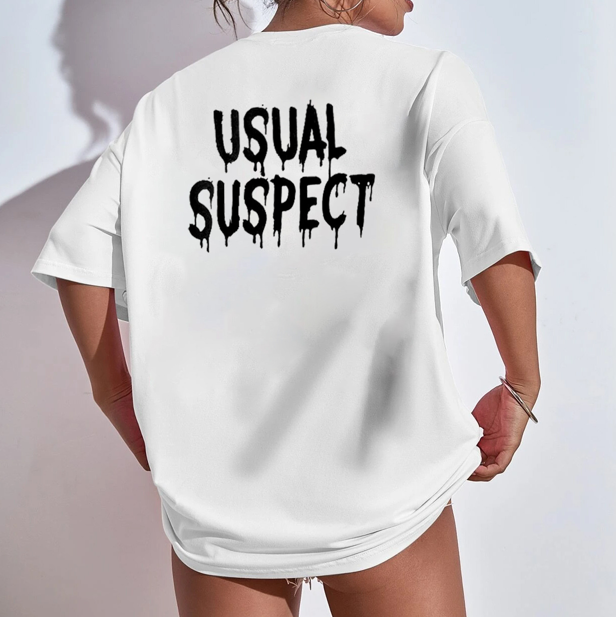 Women's Suspect Tiger Print Cotton Oversized T Shirt