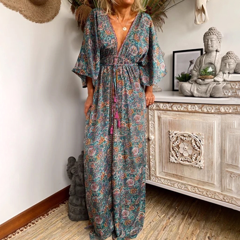 Stylish Loose Printed Maxi Dress