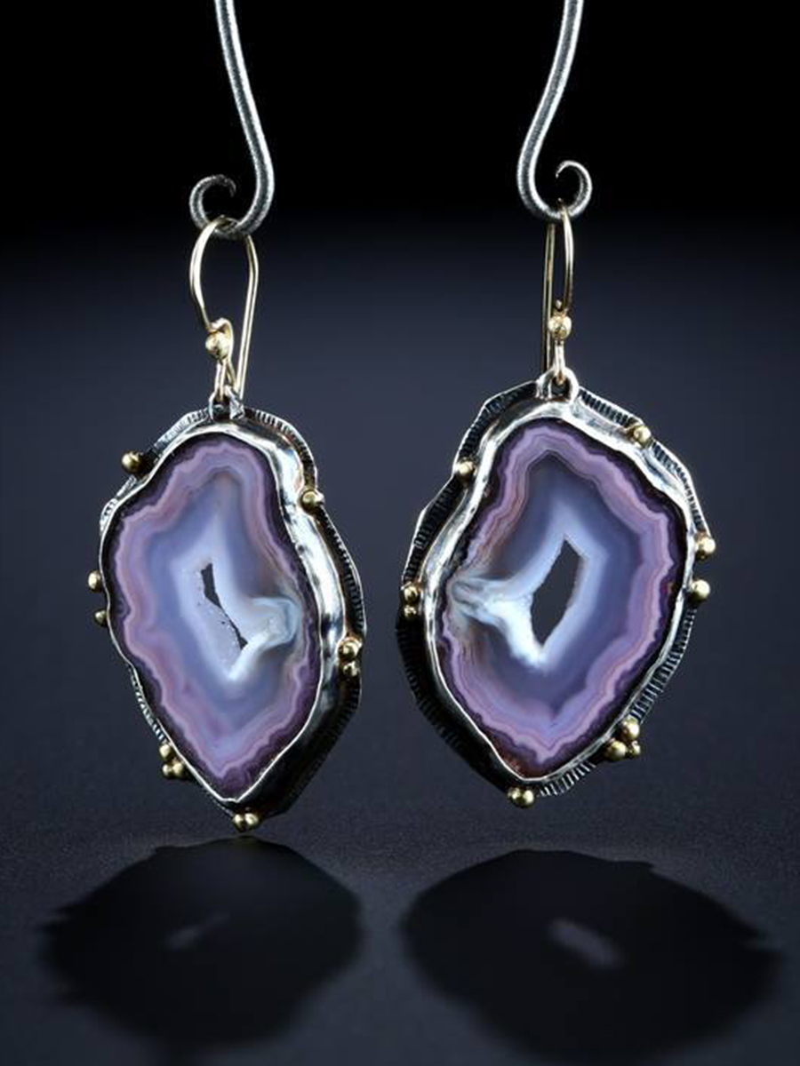 Fashion Vintage Purple Stone Earrings