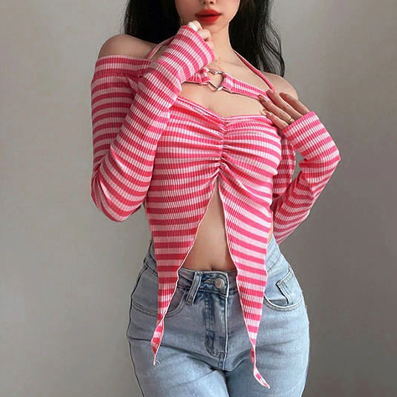 Y2K Spice Girls Striped Top