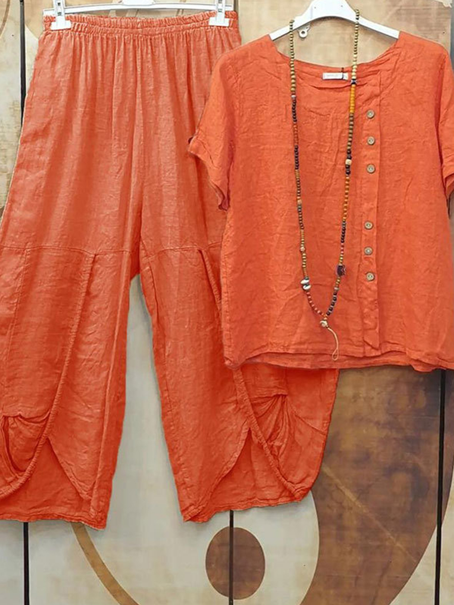 Women's Summer Fashion Casual Two piece Suit