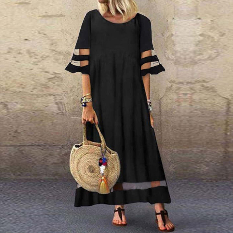 Ruffles Sleeves Maxi Dress