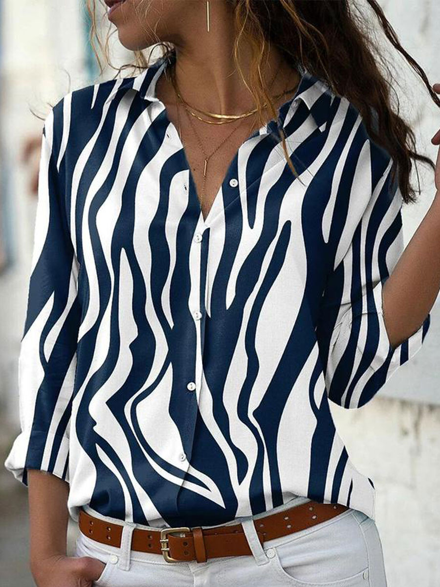 Casual Loose Polka Dot Print Sunscreen Long Sleeve Blouse