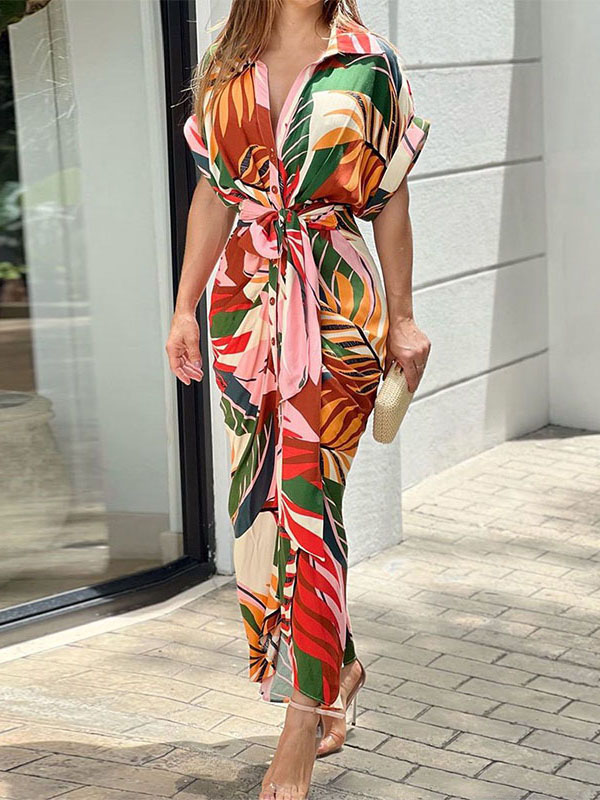 Ladies Elegant Print Dress