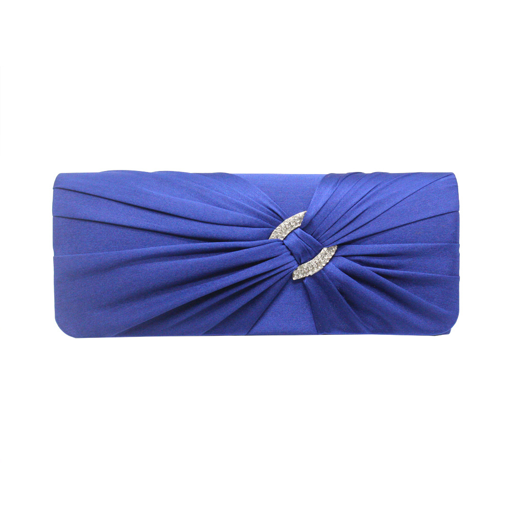 Sequin And Satin Clutch Bag With Chain Evening Party Bag