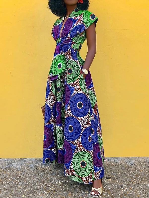 Ladies Elegant Fashion Print Dress