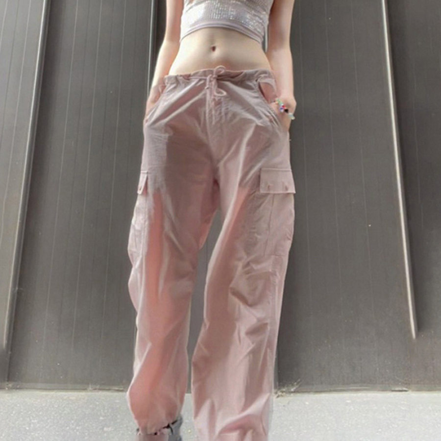 

Women's Pocket Cargo Lace-Up Casual Pants