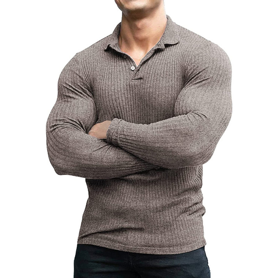 

Men's Outdoor Pit Strip Polo Long Sleeve T-Shirt