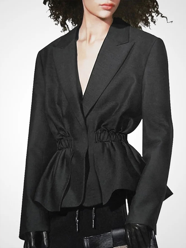 Ladies Elegant Fashion Solid Color Blazer