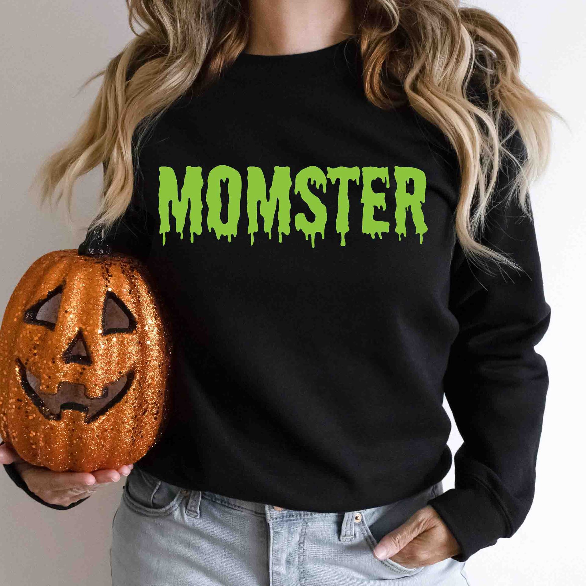 Women's Momster Halloween Print Casual Sweatshirt