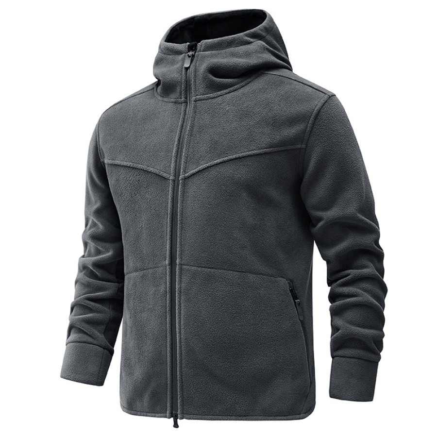 

Men's Outdoor Warm Solid Fleece Jacket