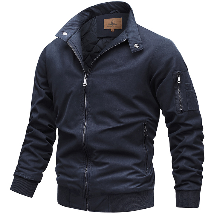 Men's Outdoor Casual Solid Chic Color Washed Cotton Jacket