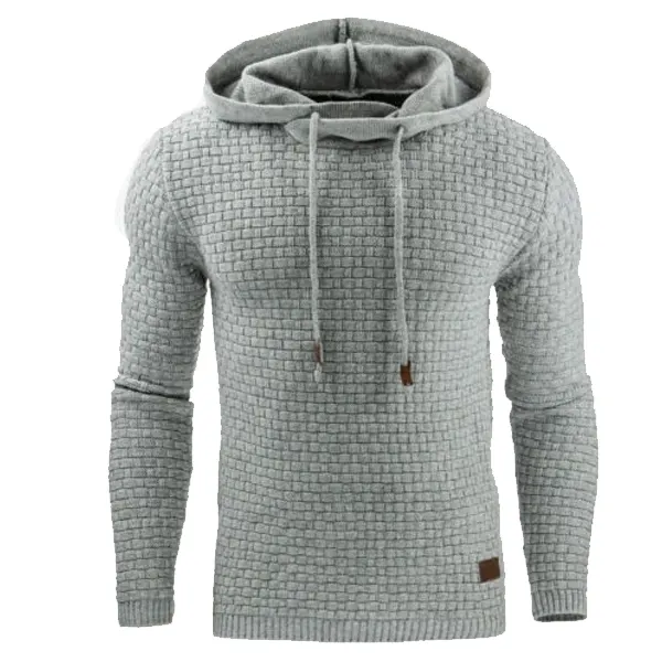 Men's Outdoor Jacquard Hooded Sweatshirt - Sanhive.com 