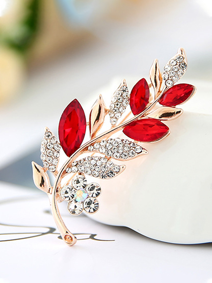 Fashion Alloy Leaf Brooch
