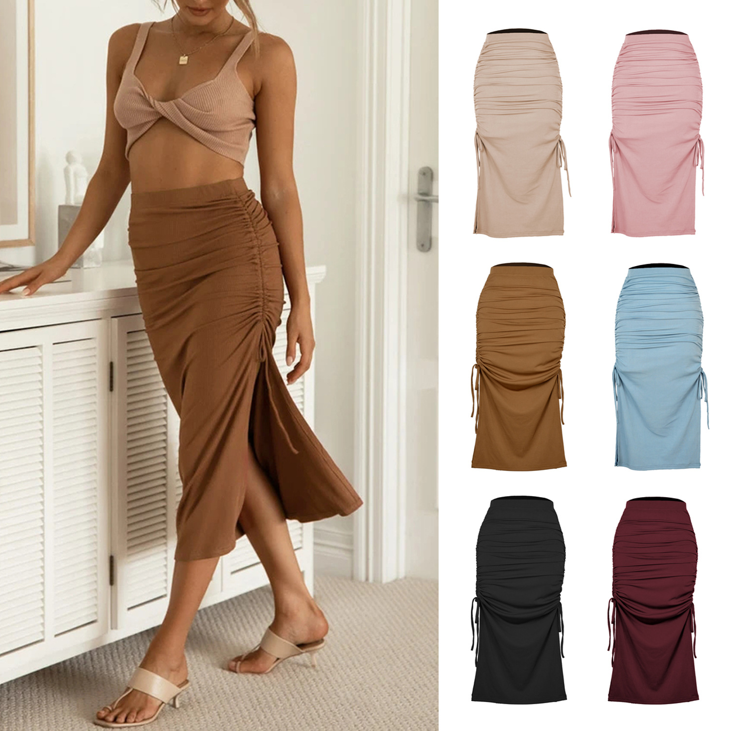 Sleeveless Resort Beach Slit Maxi Dress