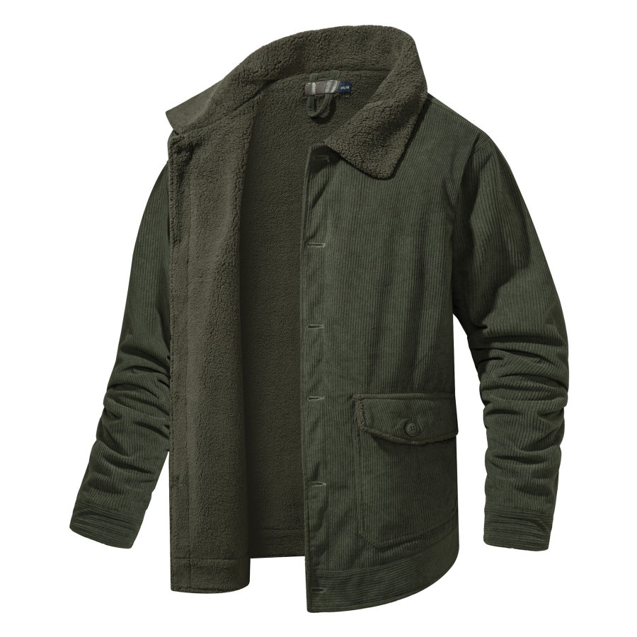 

Men's Fleece Sherpa Multi-pocket Outdoor Jacket
