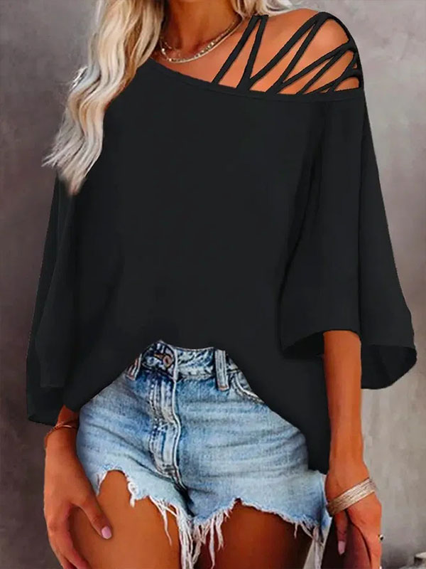 Ladies Elegant Fashion Solid Color Top