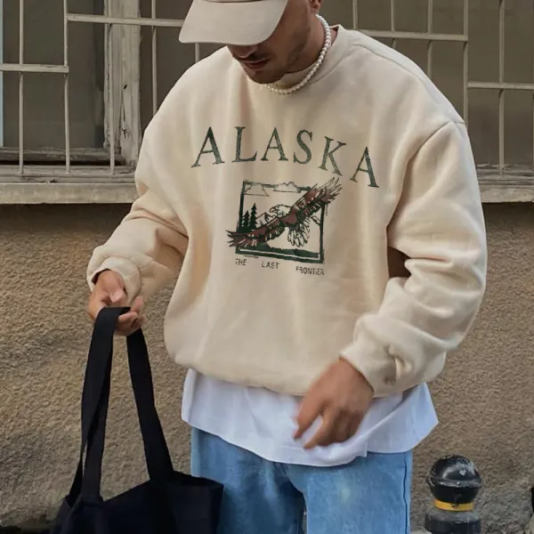 ALASKA Mens Streetwear Casual Sweatshirt - Sanhive.com 
