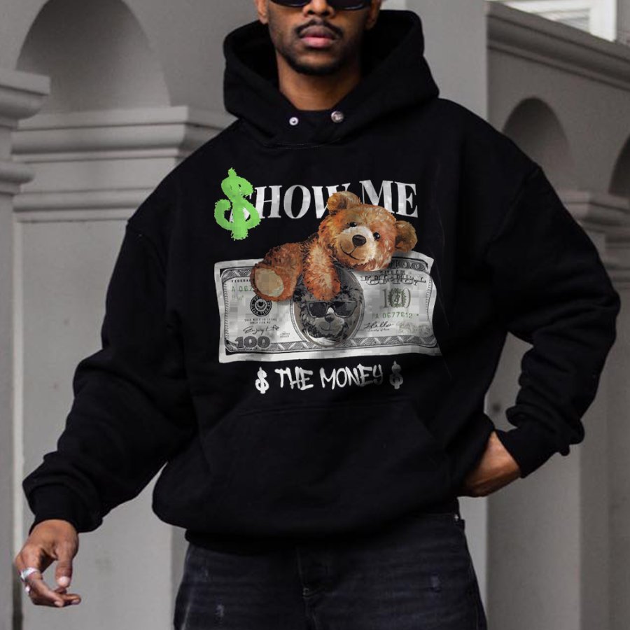 Teddy Bear Print Men's Sweatshirt