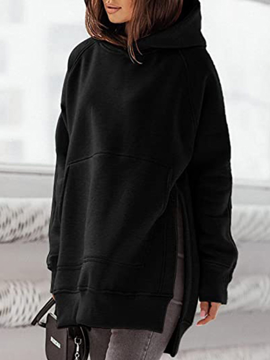 Casual Loose Solid Color Sweatshirt Hoodie