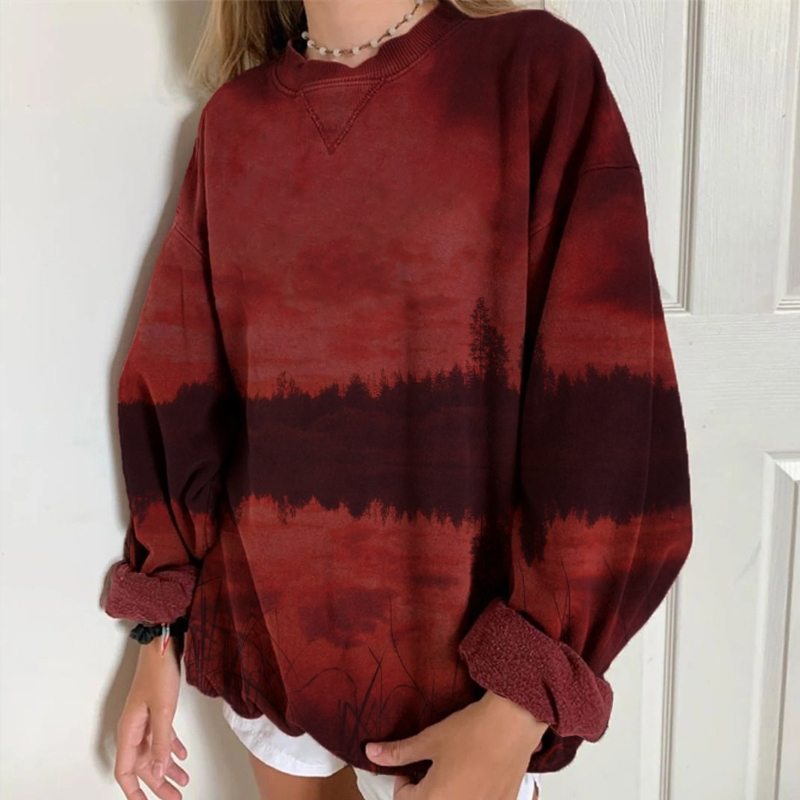 Women Vintage Crew Sweatshirt